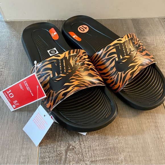Nike Shoes - Nike Women's Victori One Print Slides Sandals Brown Tiger CN9676-010 NEW Size 10